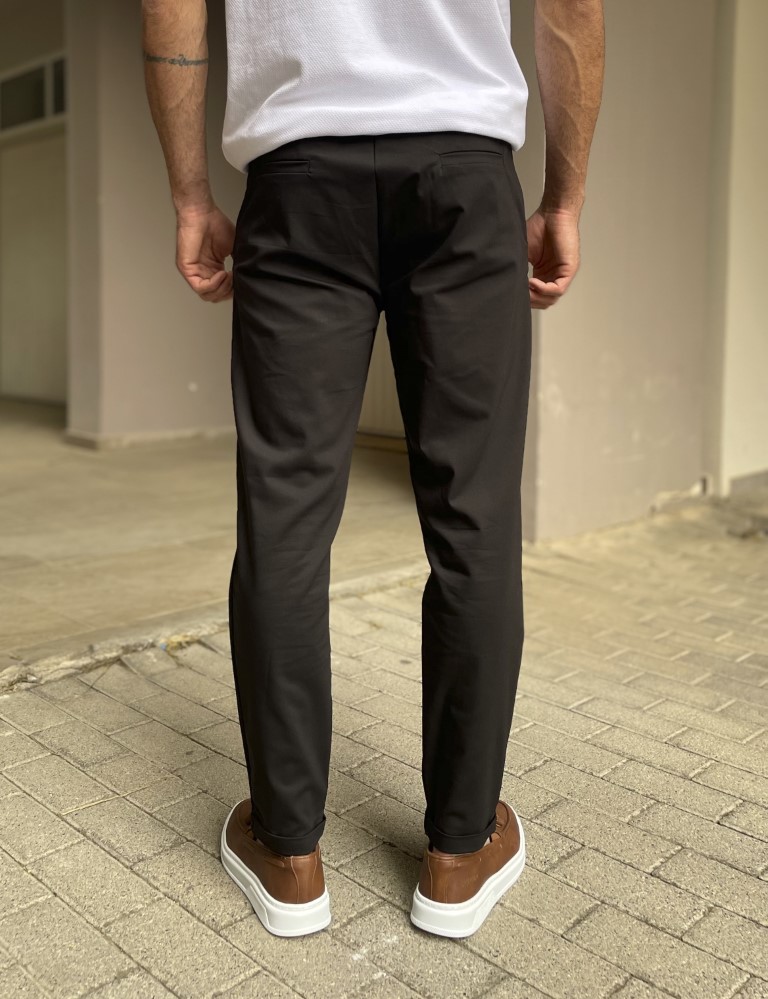 Ben Tailor Ανδρικό μαύρο υφασμάτινο παντελόνι Kowalski 0398B φωτογραφία